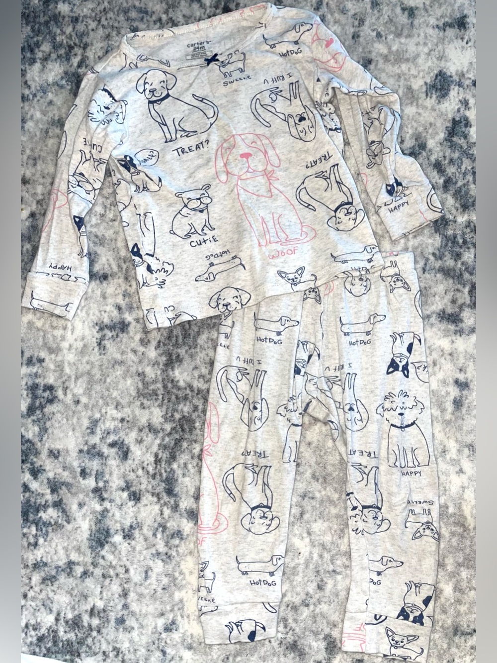 Carters pajama set size 24 months